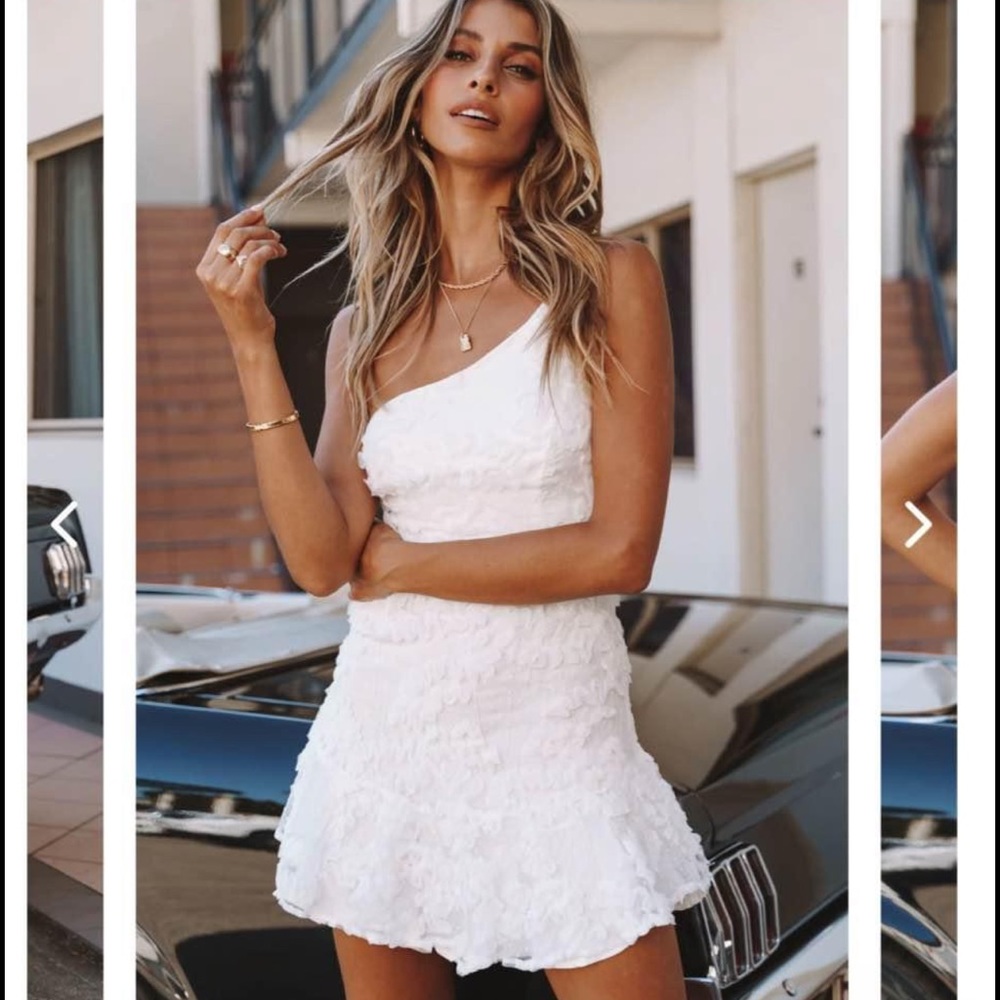 Selfie Leslie White Mini Dress- Perfect graduation dress!